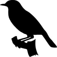 Vector silhouette of Bird on white background