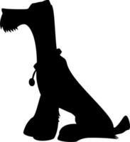 Vector silhouette of Dog on white background