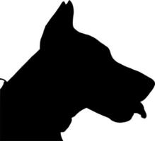 Vector silhouette of Dog on white background