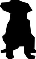 Vector silhouette of Dog on white background