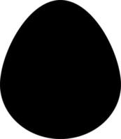 Vector silhouette of Egg on white background