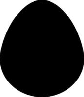 Vector silhouette of Egg on white background