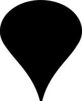 Vector silhouette of Map Pin on white background