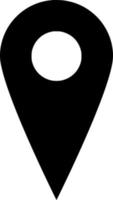 Vector silhouette of Map Pin on white background