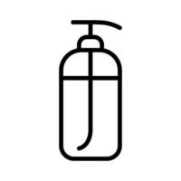 champú botella contorno icono vector ilustración