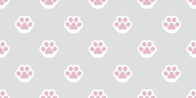 Dog Paw Seamless Pattern vector Cat paw foot print isolated wallpaper background backdrop pink