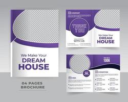 Brochure template design vector