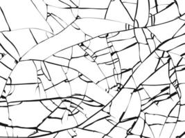 Surface of broken glass texture. Sketch shattered or crushed glass effect. Vector illustration