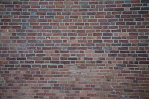 texture of a wall made of red bricks with a white mortar photo