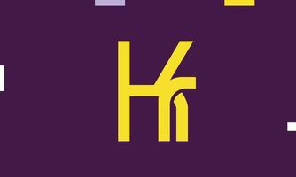 Alphabet letters Initials Monogram logo HR, RH, H and R vector