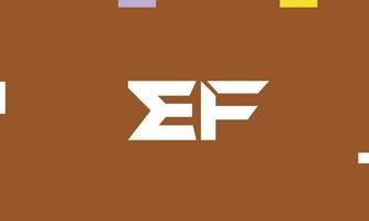 letras del alfabeto iniciales monograma logo ef, fe, e y f vector