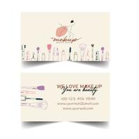 We Love Make Up Card vector