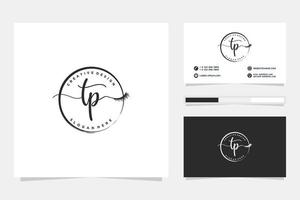 Initial TP Feminine logo collections and business card template Premium Vector. vector