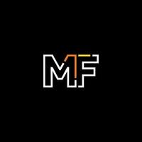 resumen letra mf logo diseño con línea conexión para tecnología y digital negocio compañía. vector