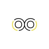 Abstract letter OO logo design with line connection for technology and digital business company. vector