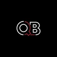 resumen letra qb logo diseño con línea conexión para tecnología y digital negocio compañía. vector