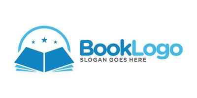 Book logo design vector illustration