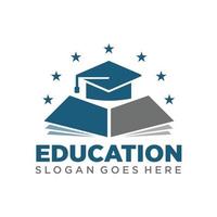 ilustración de vector de diseño de logotipo de educación