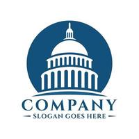 Capitol building logo design vector