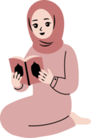 muslim people read quran illustration png