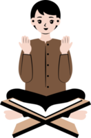 Muslim Menschen lesen Koran Illustration png