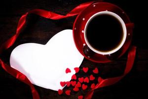 Coffee andValentine card photo