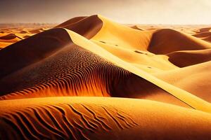 el Sáhara Desierto en Marruecos. Desierto paisaje. generativo ai foto