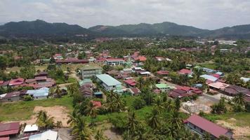 Aerial view Malays village at Kuala Muda, Kedah video