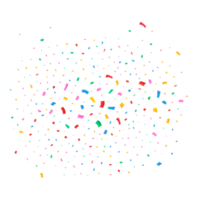 Konfetti Design zum das Festival Hintergrund. bunt Lametta und Konfetti Explosion png. Mehrfarbig Konfetti auf ein transparent Hintergrund. Veranstaltung und Party Feier png. Festival Elemente. png