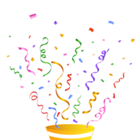 Konfetti png zum Festival Hintergrund. Party Elemente Explosion von bunt Konfetti png. bunt Konfetti isoliert auf ein transparent Hintergrund. Karneval Elemente. Geburtstag Party Feier.