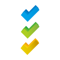 green blue yellow checkmark icon verified png