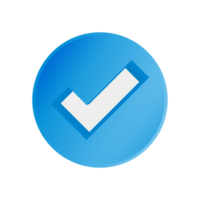 sencillo marca de verificación azul png