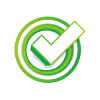 verde marca de verificación icono png