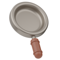 padella cucina utensili 3d illustrazione png