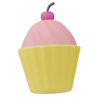 Cup Cake mother's day 3D Illustration png