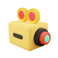 3d icon minimal record camera png