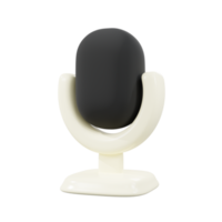 3d icono mínimo micrófono png