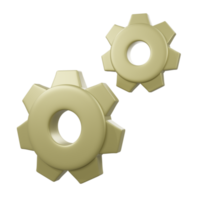 3d icon minimal cog png