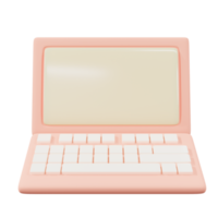 3d icon minimal laptop png