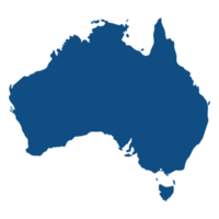 Map of Australia, blue color map png