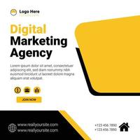 Digital marketing agency social media design vector