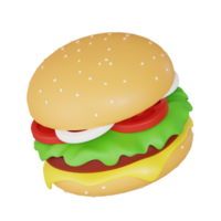 hamburger 3d Rifiuto cibo icona png