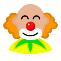 payaso cara calvo cabeza con sonrisa cara png