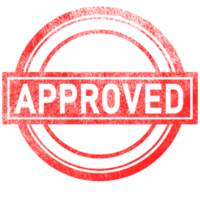Approve Red Ink Stamp png