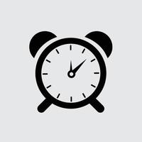 Minimal alarm clock icon or watch symbol vector