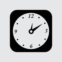 Minimal alarm clock icon or watch symbol vector