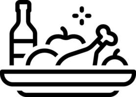 línea icono para comidas vector