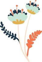 Soft Pastel Spring Flowers Illustration vector