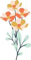 Soft Pastel Spring Flowers Illustration vector