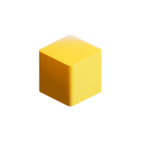 cubo 3d rendere design elemento png